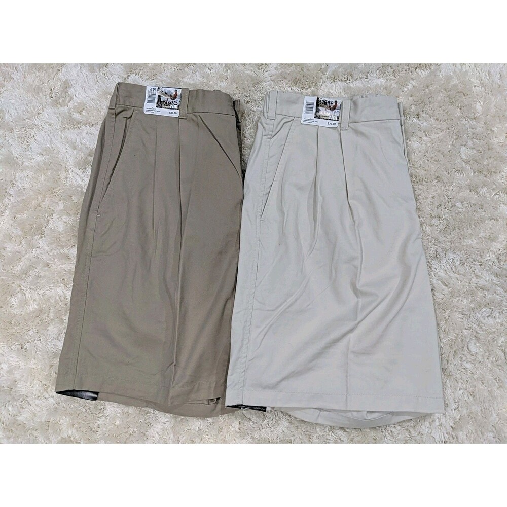 Outer Rim Shorts Men 38 Khaki Beige Cream Pleated Outdoor Golf Y2K 90s
